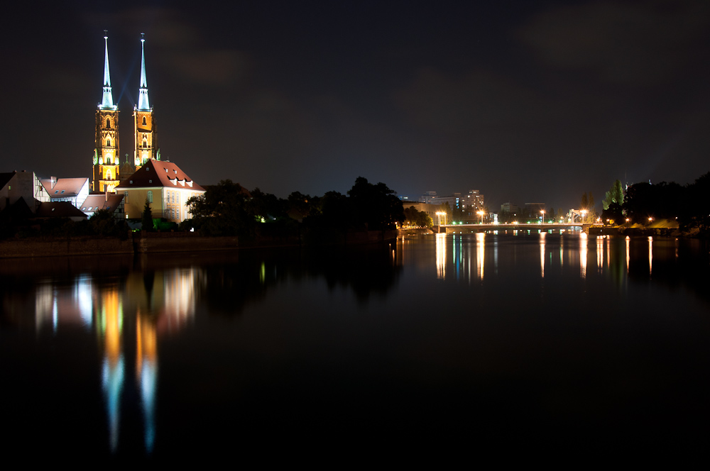 View over the Odra in Breslau