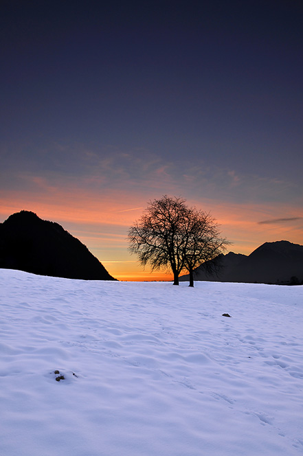 Sunset in the Mountains